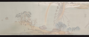 The Virtuous Being, Hao Liang (Chinese, born 1983), Handscroll; ink and color on silk, plus research materials of mixed media, China