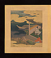 Scenes and Calligraphic Excerpts from The Tale of Genji, Tosa School, Shikishi (poetry cards) mounted in an orihon album; calligraphies: ink on decorated paper; paintings: ink, color, and gold on paper, Japan