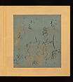 Scenes and Calligraphic Excerpts from The Tale of Genji, Tosa School, Shikishi (poetry cards) mounted in an orihon album; calligraphies: ink on decorated paper; paintings: ink, color, and gold on paper, Japan