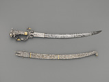 Sword and scabbard (Sinhalese: kasthane), Silver, gold, iron, wood, and gemstones, Sri Lanka