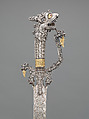 Sword and scabbard (Sinhalese: kasthane), Silver, gold, iron, wood, and gemstones, Sri Lanka