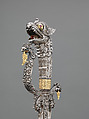 Sword and scabbard (Sinhalese: kasthane), Silver, gold, iron, wood, and gemstones, Sri Lanka