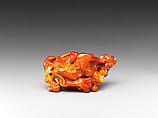 Ornament with Squirrels and Grapes, Amber, China