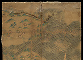 Map of China, Unidentified artist Chinese, Eight hanging scrolls; ink and color on silk, China