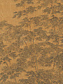 Lady in a bamboo grove, Attributed to Qiu Ying (Chinese, ca. 1495–1552), Hanging scroll; ink and color on silk, China