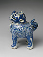 Censer in the form of a mythical beast, Porcelain painted in underglaze blue (Jingdezhen ware), China