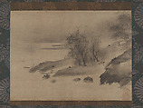 Landscape, Attributed to Sōami (Japanese, died 1525), Hanging scroll; ink on paper, Japan