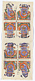 New Year Picture of a pair of Four Images of Zhong Kui, the Demon-queller, Unidentified artist(s), Chinese, early 20th century, Polychrome woodblock print; ink and color on paper, China