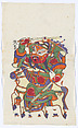 New Year Picture of Door God Qin Qiong (right one of a pair), Unidentified artist(s), Chinese, early 20th century, Polychrome woodblock print; ink and color on paper, China