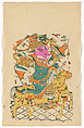 New Year Picture of Door God Zhao Yun (left one of a pair), Unidentified artist(s) , Chinese, early 20th century, Polychrome woodblock print; ink and color on paper, China