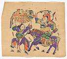 New Year Picture of characters in the drama, Feihu Shan (Mount Feihu), Unidentified artist(s) , early 20th century, Polychrome woodblock print; ink and color on paper, China