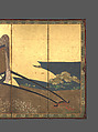 Imperial Carts (Gosho guruma), Six-panel folding screen; ink, color, gold, and gold leaf on paper, Japan