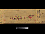 Eighteen Songs of a Nomad Flute: The Story of Lady Wenji, Unidentified artist Chinese, early 15th century, Handscroll; ink, color, and gold on silk, China