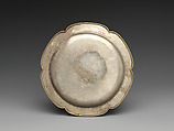 Lobed dish with flowers and birds (one from a set), Silver with chased and punched decoration and gilding, China
