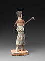 Woman with a hoe, Earthenware with pigment, China