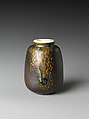 Tea Caddy (Chaire), Stoneware with natural ash glaze (Bizen ware), Japan