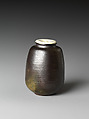 Tea Caddy (Chaire), Stoneware with natural ash glaze (Bizen ware), Japan