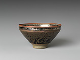 Tea Bowl with “Oil-Spot” Decoration, Kamada Kōji (Japanese, born 1948), Stoneware with iron-oxide glazes, Japan
