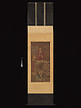 Shakyamuni with luohan, heavenly king, and boys, Unidentified artist, Hanging scroll; ink and color on silk, China