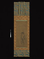 White-Robed Kannon, Kanzan, and Jittoku, Unidentified artist  , 14th century, Set of three hanging scrolls; ink on silk;, Japan