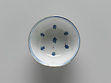 Cup with character for longevity (shou), Porcelain painted with cobalt blue under a transparent glaze (Jingdezhen ware for Japanese market), China
