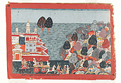 Folio from a Bhagavata Purana series, Watercolor and ink on paper, Nepal