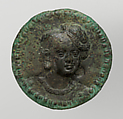 One of a pair of medallions with portrait busts, Copper-nickel alloy, India, probably Maharashtra