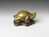 Water dropper in the form of a mythical creature, Porcelain with tea-dust glaze (Jingdezhen ware), China