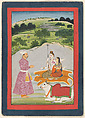 Krishna and the Gopas (Cow Herders) Enter the Forest, Possibly by Kota Master  A, Opaque watercolor and gold on paper