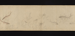 The Pleasures of Fishes, Zhou Dongqing (Chinese, active late 13th century), Handscroll; ink and color on paper, China