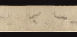 The Pleasures of Fishes, Zhou Dongqing (Chinese, active late 13th century), Handscroll; ink and color on paper, China