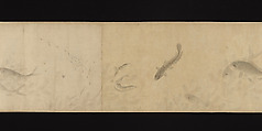 The Pleasures of Fishes, Zhou Dongqing (Chinese, active late 13th century), Handscroll; ink and color on paper, China