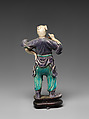 Zodiac figure: rabbit, Porcelain, in the biscuit and with turquoise and aubergine glazes (Jingdezhen ware), China
