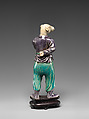 Zodiac Figure: Dog, Porcelain, in the biscuit (unglazed) and with turquoise and aubergine glazes, China