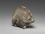 Tomb Figure of Porcupine, Grey earthenware with pigment, China