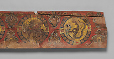 Panel with Chinese Zodiac, Wood with pigment, Central Asia