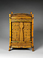 Shrine Cabinet in the shape of a Mountain Monk’s Backpack (Oi), Iizuka Hōsai II (Japanese, 1872–1934), Timber bamboo and dwarf bamboo, lacquer, Japan