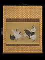 Silkies, Mori Sosen (Japanese, 1747–1821), Hanging scroll; ink and color on silk, Japan