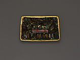 Garment Plaque with Three Stags, Bronze wrapped with gold sheet, Northeast China