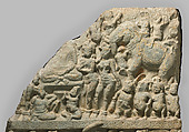 Drum panel with scenes of the Great Departure and Temptation