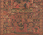 Bon Deity Trowo Tsochog Khagying, Distemper, ink, and gold on cloth, Tibet