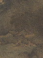 Hermitage by a pine-covered bluff, Attributed to Yan Ciyu (Chinese, act. ca. 1164–81), Fan mounted as an album leaf; ink and color on silk, China