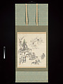 Scene Inspired by the Scrolls of Frolicking Animals and Humans, Tomioka Tessai (Japanese, 1836–1924), Hanging scroll; ink and color on satin, Japan