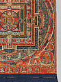 Mandala of Manjuvajra, Tantric Form of the Bodhisattva Manjushri, Distemper on cloth, Tibet