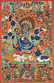 The Wrathful Protector Mahakala, Tantric Protective Form of Avalokiteshvara, Distemper on cloth, Tibet