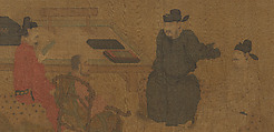 Scholars of the Liuli Hall, Unidentified artist Chinese, late 13th century, Handscroll; ink and color on silk, China