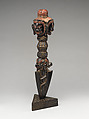 Ritual Dagger (Phurba) and Stand, Ebony with polychrome, Tibet