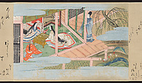 Illustrated Handscrolls of The Tale of Genji, Ryūjo (Tatsujo) (Japanese, active late 16th century), Five handscrolls; ink and color on paper (illustrations); ink on paper (texts), Japan