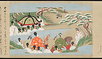 Illustrated Handscrolls of The Tale of Genji, Ryūjo (Tatsujo) (Japanese, active late 16th century), Five handscrolls; ink and color on paper (illustrations); ink on paper (texts), Japan