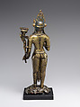Manjushri, the Bodhisattva of Transcendent Wisdom, Brass with traces of gilding and color, Tibet